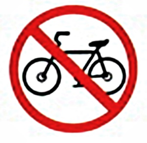 ป้ายห้ามรถจักรยาน 